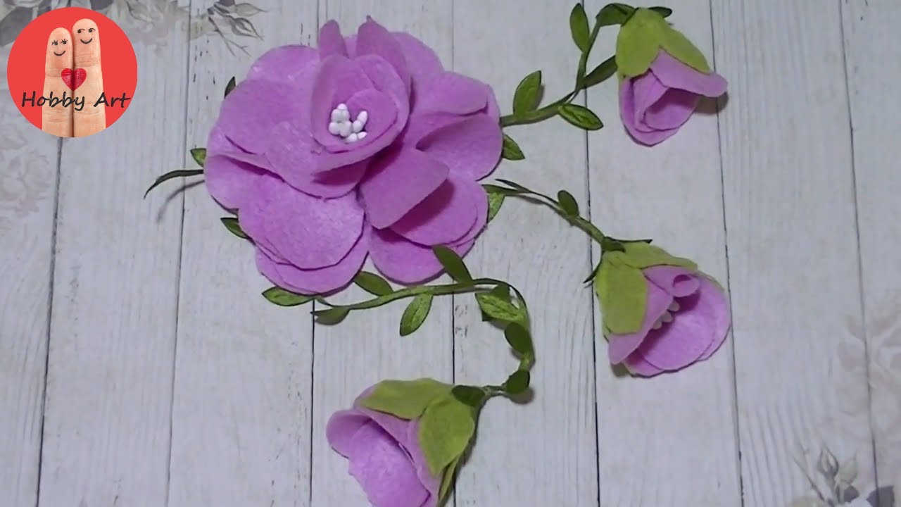 DIY Tutorial Fiore in Pannolenci - Felt flower