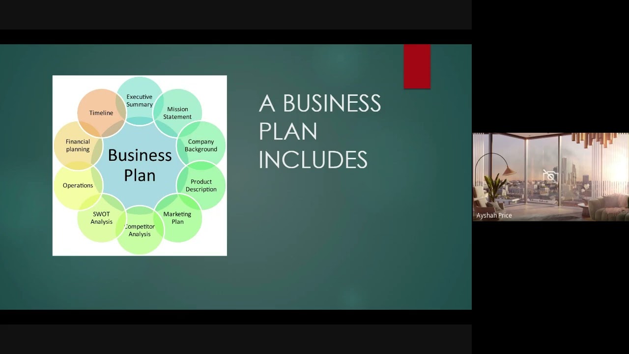How to write a Business Plan, presented by Ayshah Price of Loudoun County Public Schools