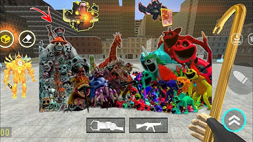 Nextbots in playground new animal zoochosis huggy wuggy playtime mecha titans 😱 chasing nextbots 🔥