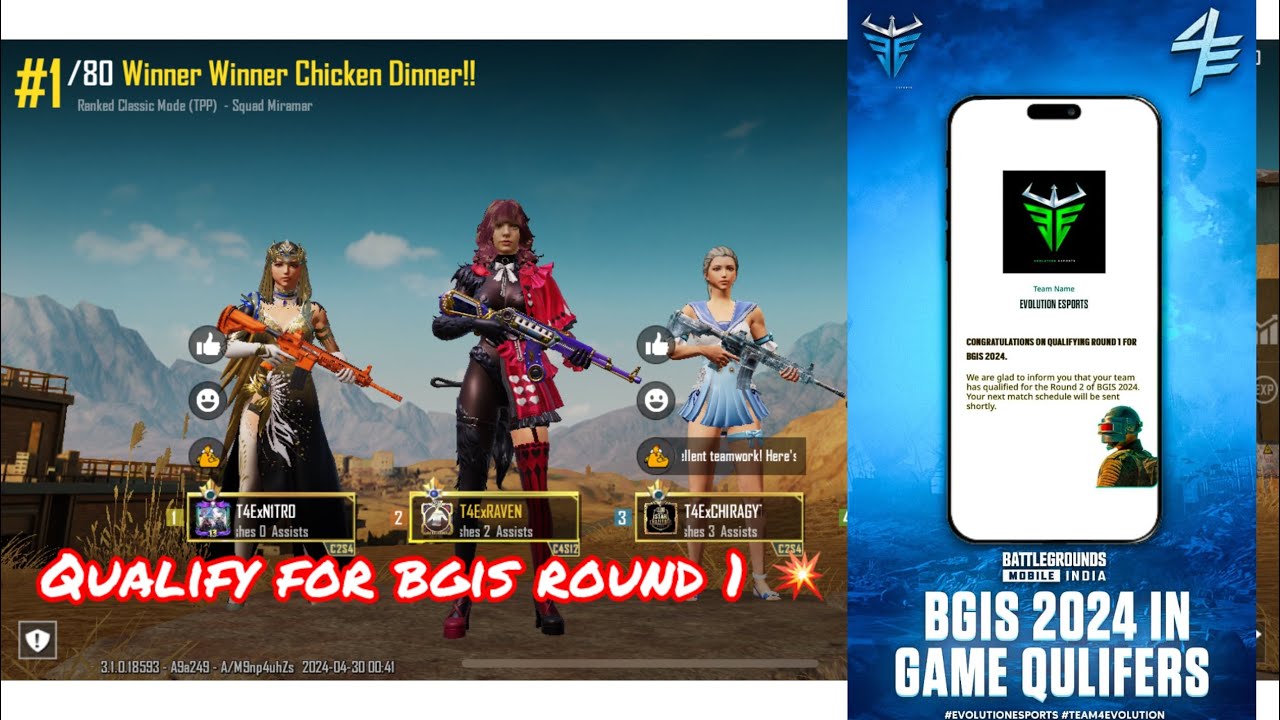QUALIFY FOR BGIS ROUND 1 ️💥 || BGIS IS ON || ⁠@Team4Evolution21 - YouTube