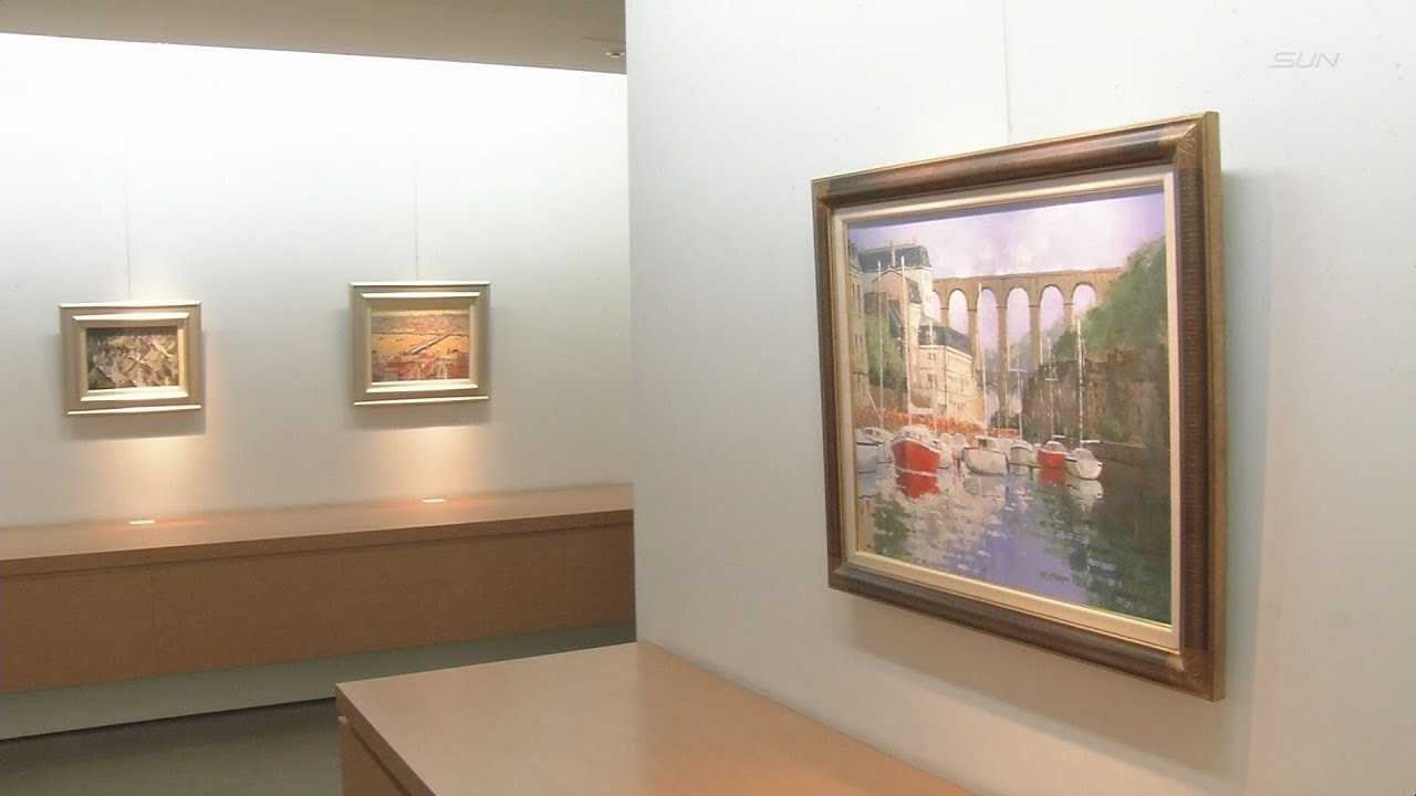 姫路市で小林大彦さんの作品展 ヨーロッパの街並みを描く - YouTube