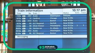 Icy conditions impacting Amtrak train service in Philadelphia