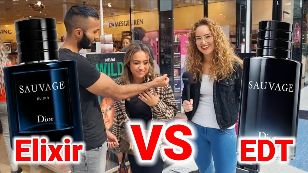 Outline Video Women React To Dior Sauvage Elixir - Fragrance Street Reaction - Sauvage Elixir VS Sauvage EDT