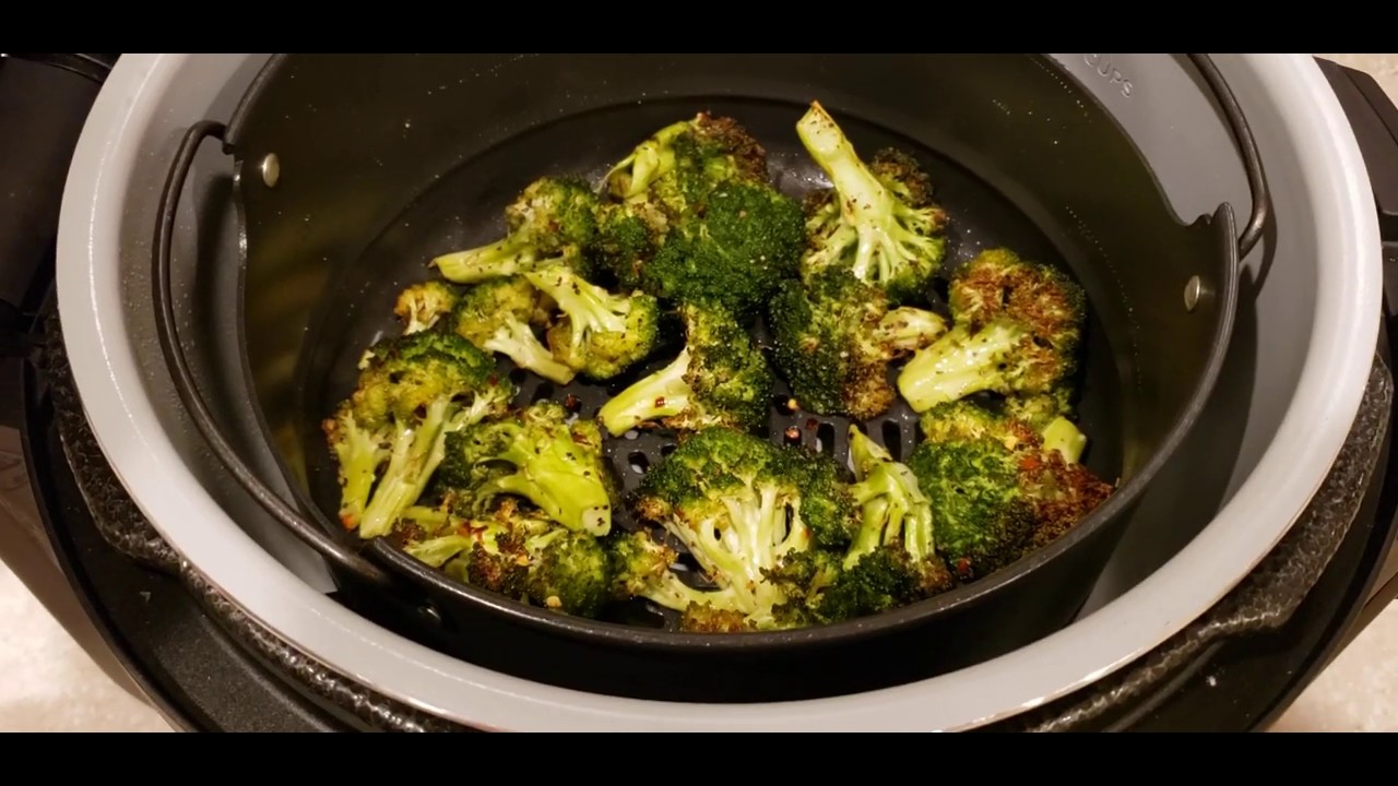 Ninja Foodi Air Crisp Broccoli with Homemade Garlic Aioli Sauce YouTube