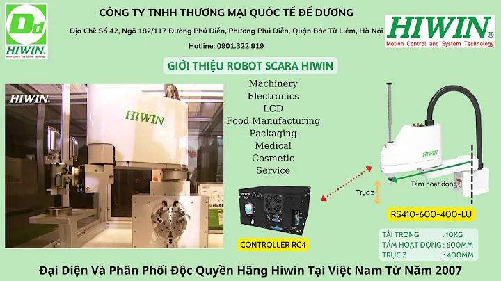 Robot Scara Hiwin RS410-600-400-LU Tải trọng 10kg