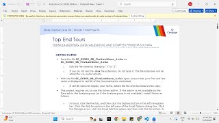 Shelly Cashman Excel 365 | Module 9: SAM Project B Top End Tours