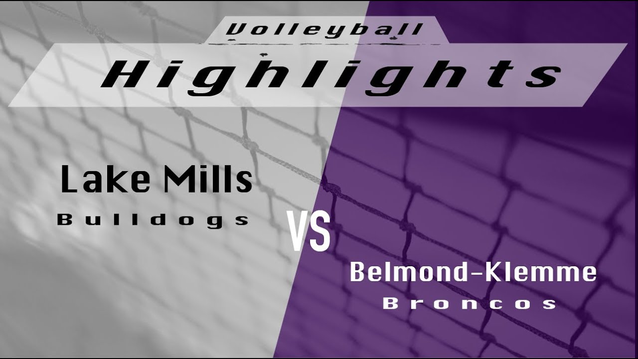Lake Mills High School Volleyball vs Belmond Klemme Highlights YouTube