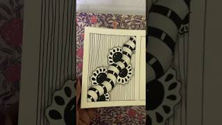 3D Zentangle Art for Beginners | Zentangle pattern ✨ #art #inspiration #zentangle #doodle #shorts