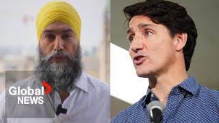 "Not focused on politics": Trudeau reacts to NDP pulling out of confidence deal with Liberals