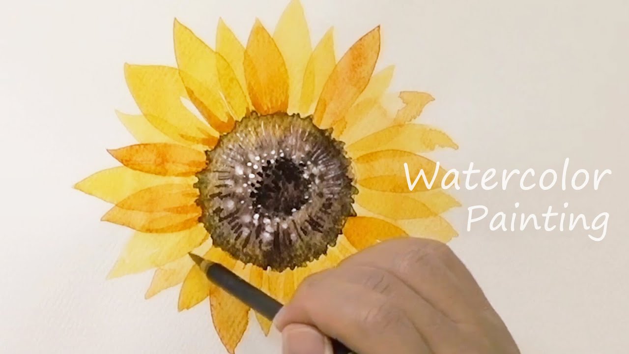 Watercolor Sunflower Painting For Beginners