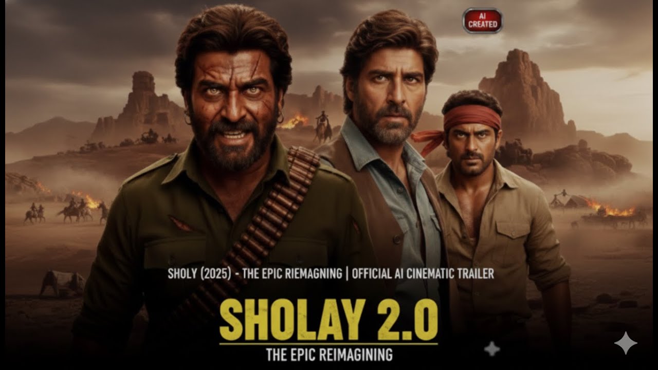 SHOLAY (2025) – The Epic Reimagining | Official AI Cinematic Trailer