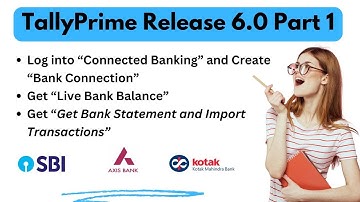 🔴 How to Use Connected Banking in TallyPrime 6.0 | Live Bank Balance & Import Bank Transactions.