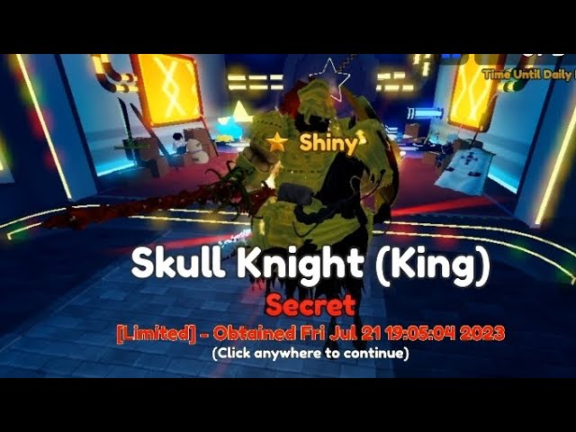 Anime Adventures Shiny Skull Knight evo, Video Gaming, Gaming