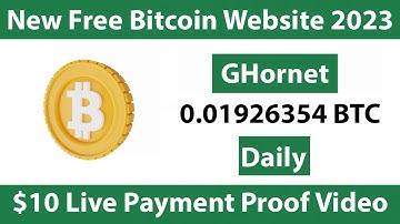 Ghornet $10 Live Withdraw Proof New Free Bitcoin Mining Website 2023 Free Cloud Mining Website 2023