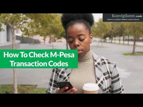 How To Check M Pesa Transaction Codes - YouTube