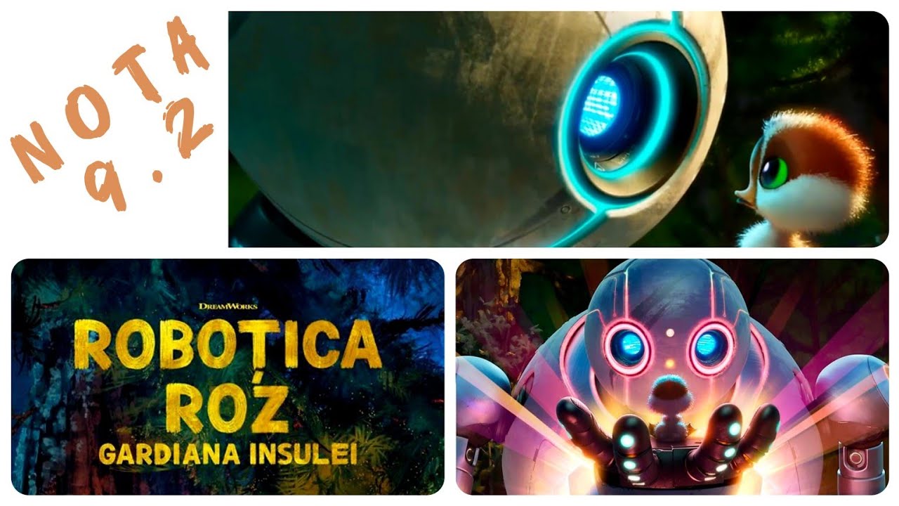 Recenzie film cinema - Robotica Roz, Gardiana insulei (2024) - YouTube