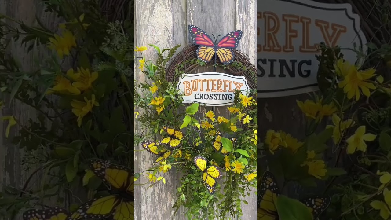 DIY Butterfly Crossing Wreath | Whimsical Wreath Kit for Spring & Summer