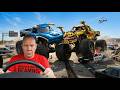 El Toro Loco vs Zombie — Highway Police Chase Compilation | Monster Jam BeamNG Drive