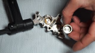 One Way To Remove Caliper Pistons In a 2 Piece Bicycle Hydraulic Caliper - Hope Enduro 4.