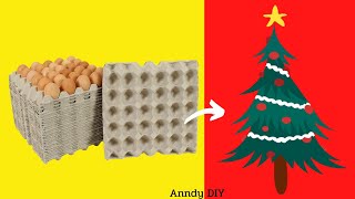 Christmas​ tree​ decor​ation​ craft​ idea​s​ | Best​ out​ of​ waste​ paper​ egg​ tray​ craft​ diy