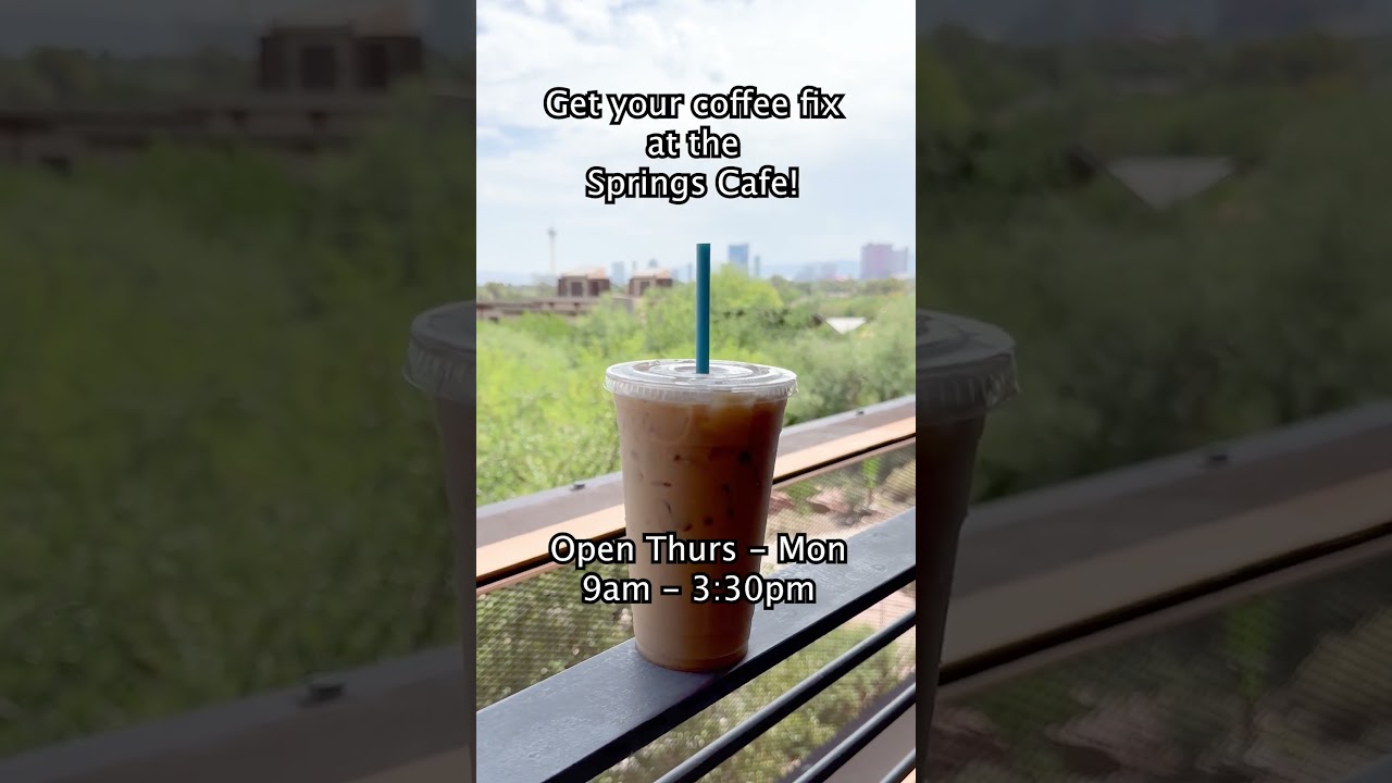Coffee with a view at the Springs Cafe in Las Vegas