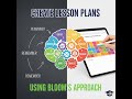 How to Make a Lesson Plan Using Bloom's Approach | Science & Math B.Ed. Lesson Plan Tutorial #ccsu