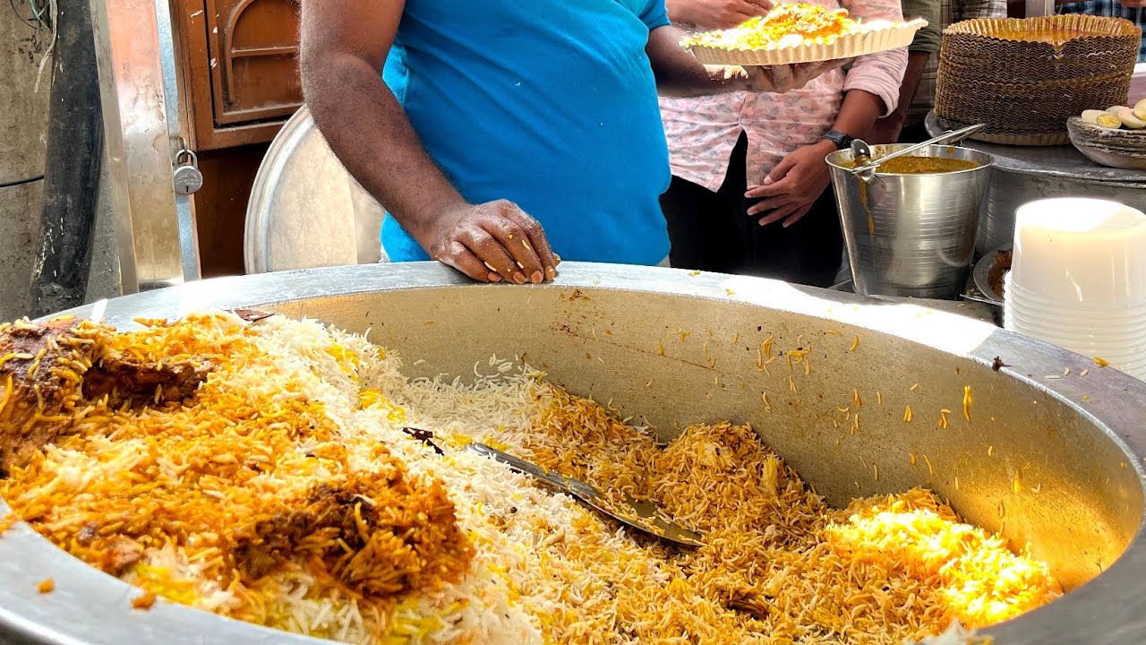 Unlimited chicken biryani for rupees 99 | Ameerpet biryani Hyderabad Street Food