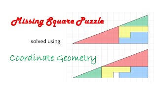Missing Square Puzzle solved using Coordinate Geometry