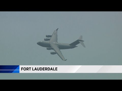 U.S. Navy's Blue Angels fly over Fort Lauderdale