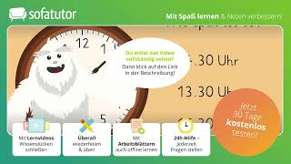 Uhrzeit – Was ist eine halbe Stunde? einfach erklärt – Mathematik 1. & 2. Klasse