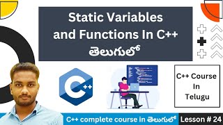 static variables and functions in c++ Full Explanation In Telugu
