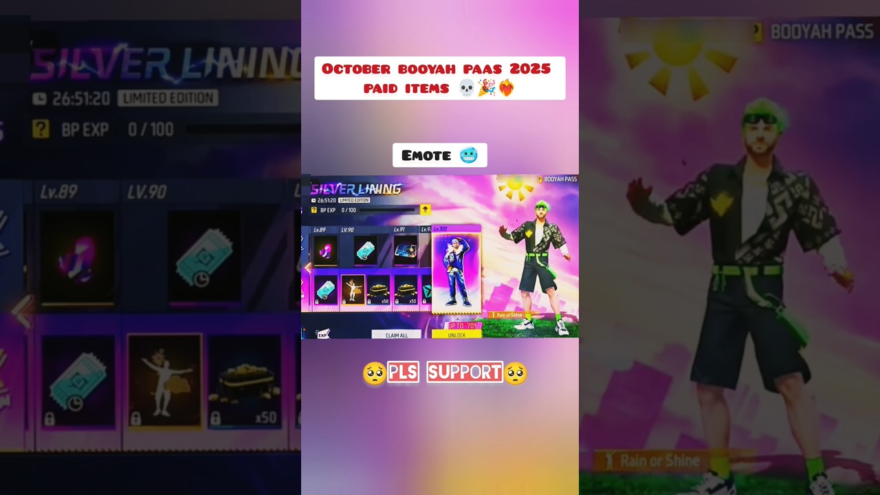 October Booyah pass free fire 2025⚡!!