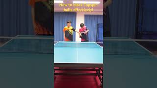 This is how to block topspin #tabletennis balls effectively.  #pingpongtable #pingpong