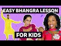 Bhangra dance for beginners  fun and easy kids dance lesson  indian dance miss jessicas world