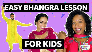 BHANGRA DANCE For BEGINNERS | FUN And EASY Kids DANCE LESSON | Indian Dance |Miss Jessica
