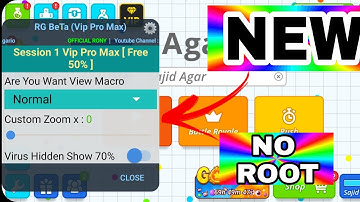 AGAR.IO NEW MOD MENU ZOOM +MACRO+BACKGROUND+COINHACK+MACROBUTTON*WORKING*NO ROOT*(ONLY ANDROID)