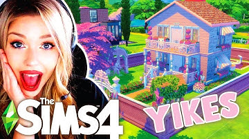 ONE SOLID COLOR House Build Challenge in The Sims 4 🌺
