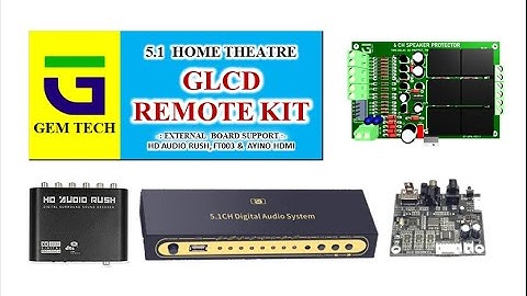 #Gemtech #GLCD 5.1 Remote kit detailed explanation (Inbuilt USB/BT/FM)