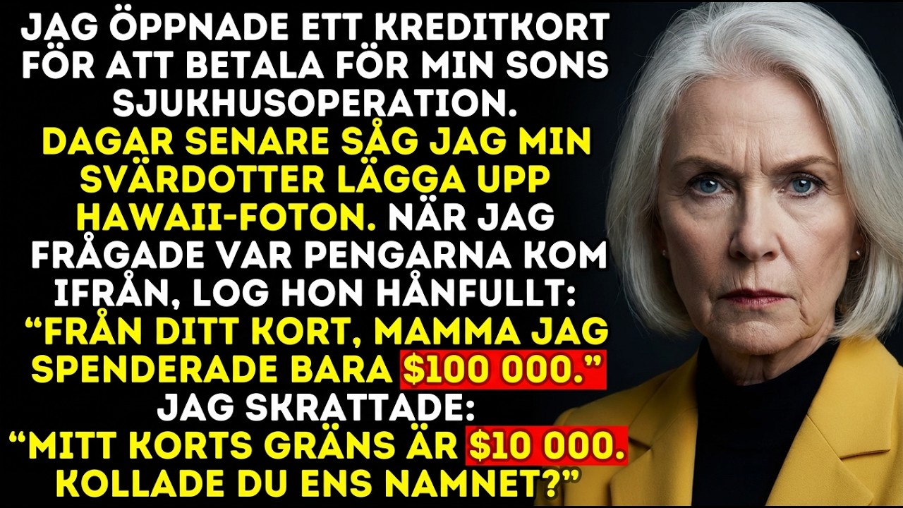 Jag öppnade ett kreditkort för sjukhusräkningar — ett foto av min svärdotter avslöjade svek