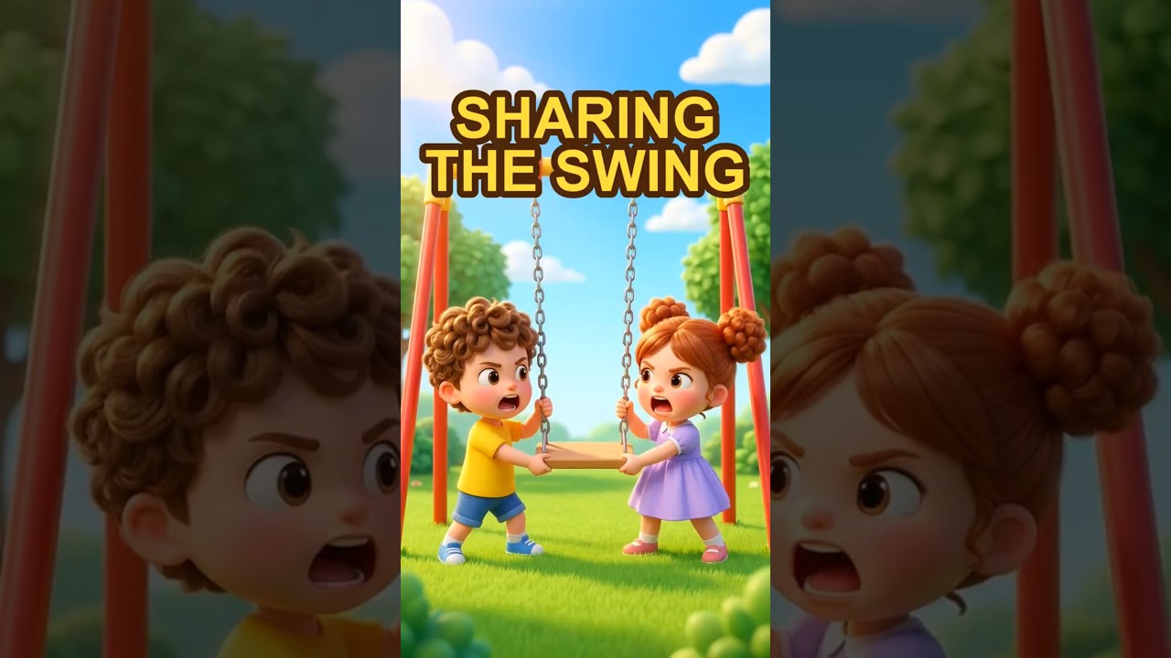 Sharing the Swing 🌳 | Taking Turns Story for Kids | Sunny Sprouts Storytime