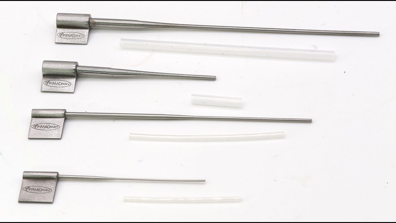 Tube fly tying needles from Fishmadman YouTube