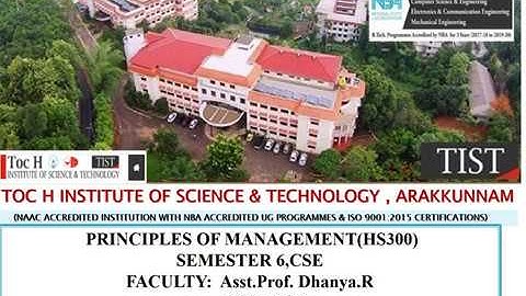 HS300 - Principles of Management- MODULE IV- Organising & Decision Making-Part 1- Asst Prof Dhanya R