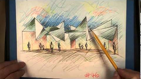 Perspective low horizon line - Two cubic modules