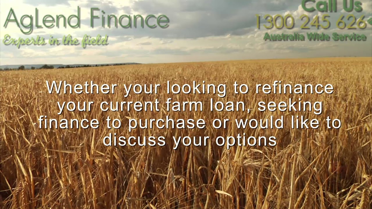 Rural Financing, Farm Loans AgLend Finance YouTube