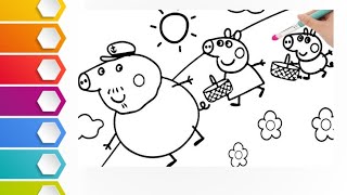 😍daddy🐖pig drawing l easy peppa pig🐷dad drawing for kids l easy drawing l drawing pig l kids drawing