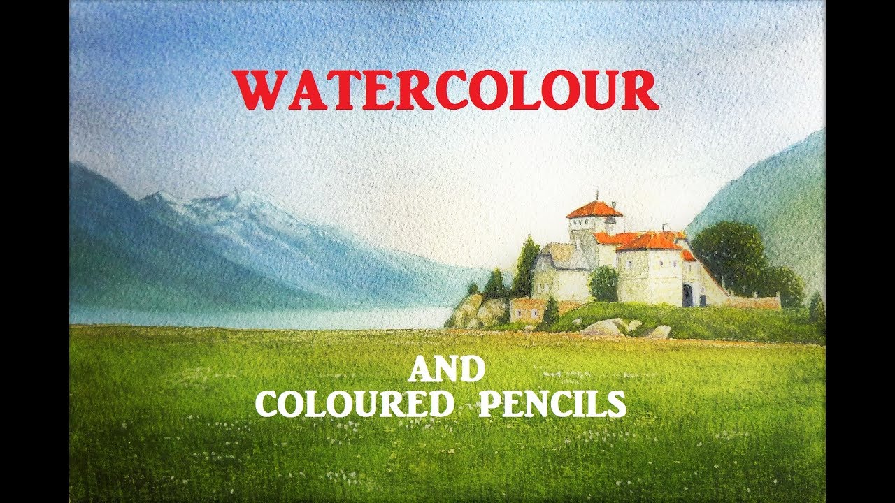 How to Paint Watercolour Landscapes, Mountains, Buildings, Grass