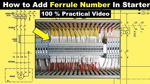 How to Add Ferrule Number In Electrical Starter @ElectricalTechnician