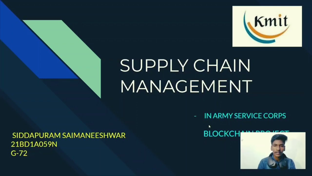 Supply Chain Management - Blockchain project KMIT-G72  About Ganache Metamask With Cool FROUNT-END