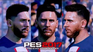PES 2017 - NEW Face  Messi   Tattoo Efootball 2023 وجه ميسي الجديد مع الوشم