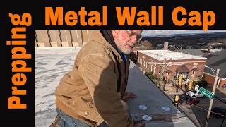 Metal Cap on parapet wall preparation for sealant